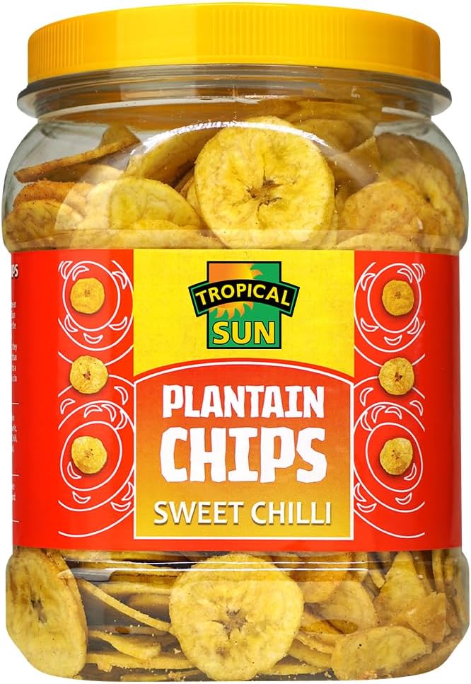 Tropical Sun Sweet Chilli Flavour Plantain Chips, 450g (Pack of 1)