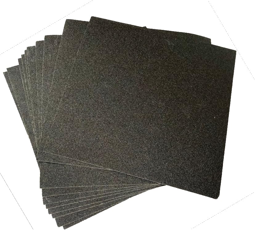 10 - pack 10.5" x 10.5" 27cm x 27cm abrasive sheets sand paper 80 grit replacement removeable adhesive backing dog Scratch Pad Nails Grinder Trimmers