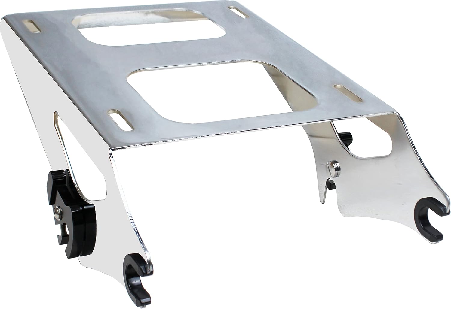 YHMOTO Two 2 Up Detachable Tour Pack Mounting Luggage Rack for Harley Touring Street Glide/Electra Glide/Road Glide/Road King 2014-2026 (Chrome)
