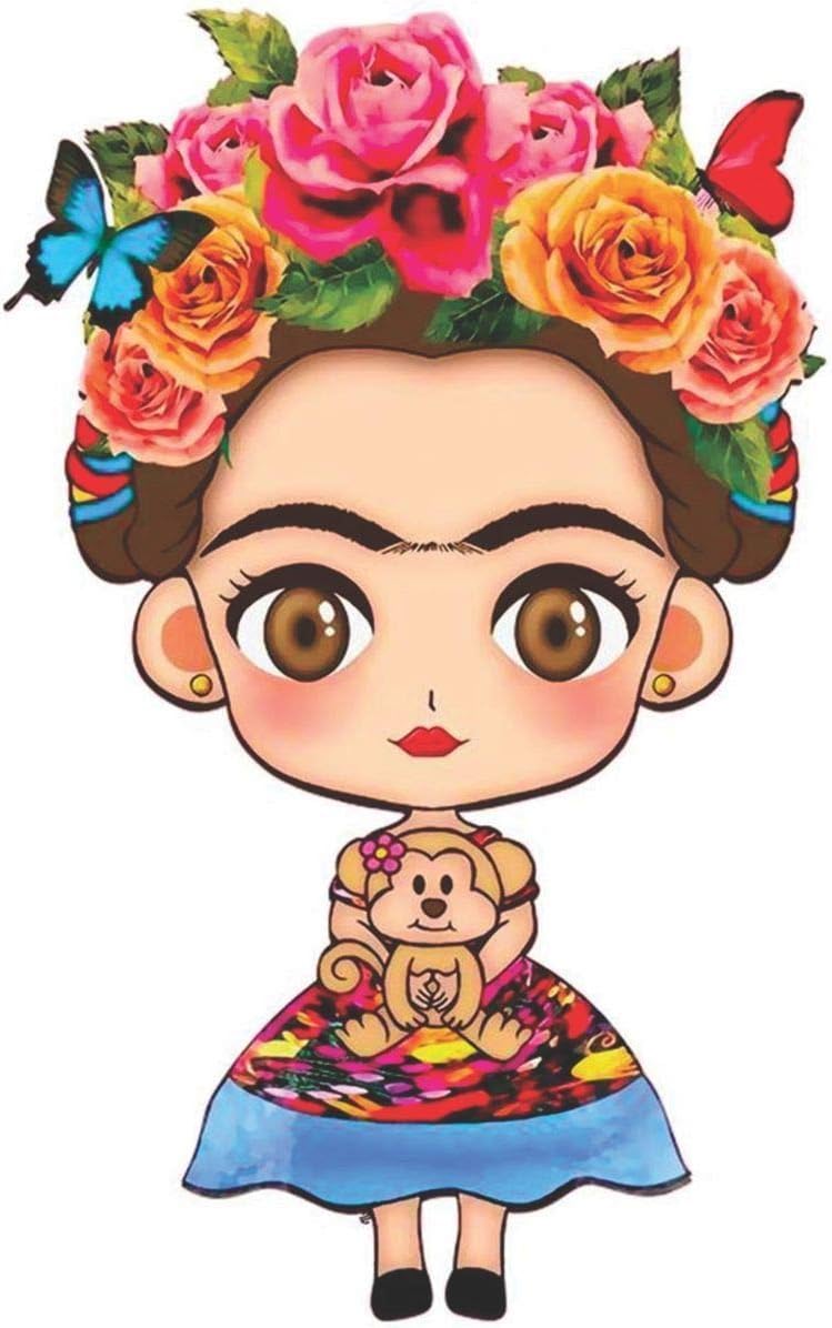 Amazon Com Set 2 Pcs Frida Kahlo Cartoon Decals Stickers Full Color Weather Proof 3 Tall Office Products