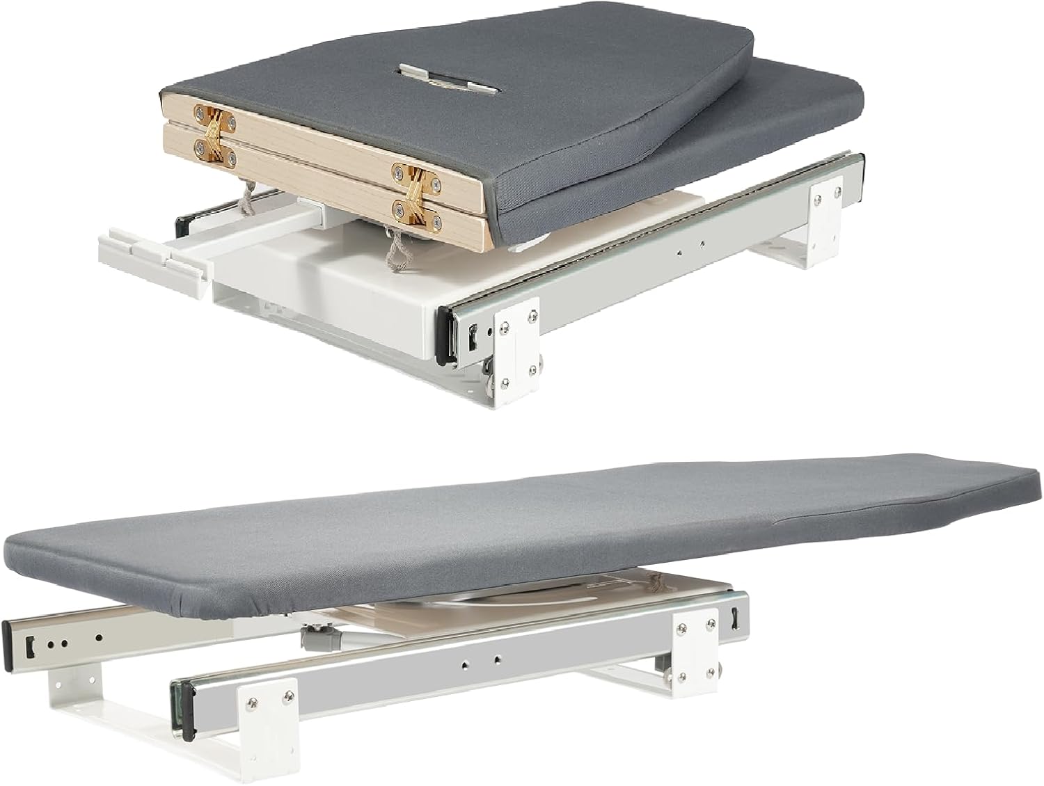 Hiding Ironing Board, 180° Swivel Pull Out Ironing Board, Retractable Ironin-Boards Closet Stow Away in The Cabinet, Push-Pull Foldable Rotated Ironing-Boards for Laundry Room Apartment, Gray