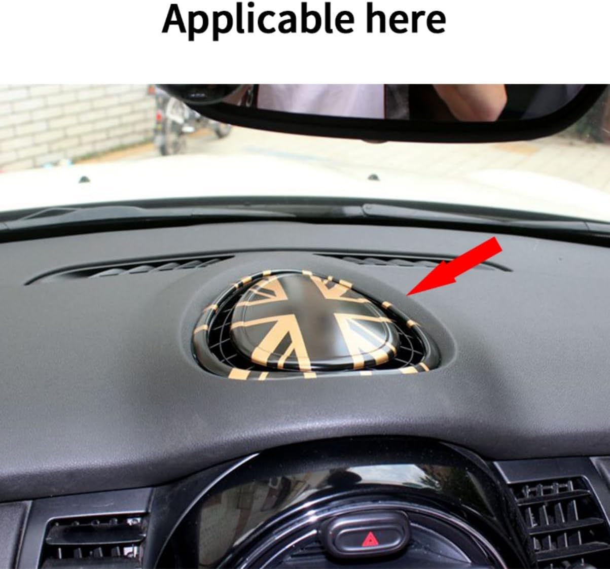 Car Air Outlet Vent Cover Shell Exterior Decorative Trim Sticker Compatible with MINI Cooper F Series F55 Hardtop F56 Hatchback 2014+ (Gray Jack)