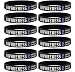 Inkstone (12-pack) Purple Awareness Ribbon Silicone Wristbands - Wholesale Pack of 1 Dozen Bracelets