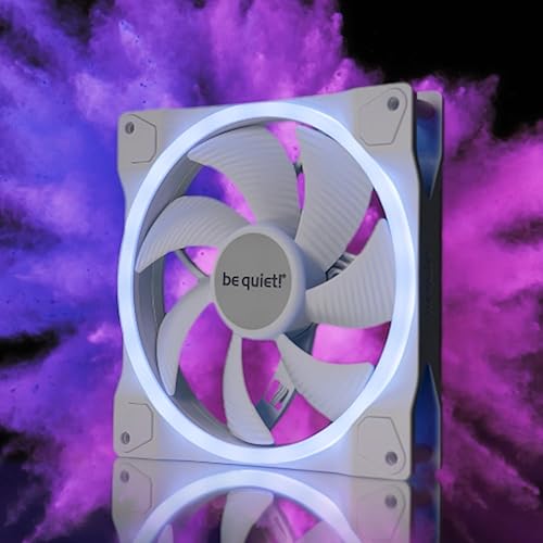 Miniatura 2 de be quiet! Light Wings White - Ventilador de refrigeración de bajo ruido PWM de 4.724 in PWM, paquete triple premium ARGB, 4 pines  BL100