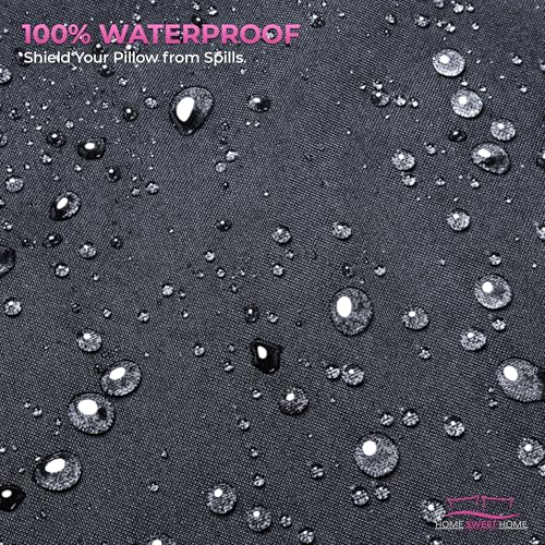 Home Sweet Home UK 100% Waterproof Outdoor Cushion Covers 45x45cm Set Of 4 With Invisible Zippered Outdoor Cushions Covers Waterproof 18"x18" Cushion Cover For Living Room Garden Sofa Bedroom - Image 5