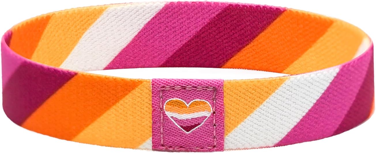 Nanafast LGBTQ Rainbow Pride Bracelet for Women Men Stretch Elastic Wristband LGBT Bracelets for Pride Month Trans Bisexual Nonbinary Lesbian Asexual Stuff Accessories