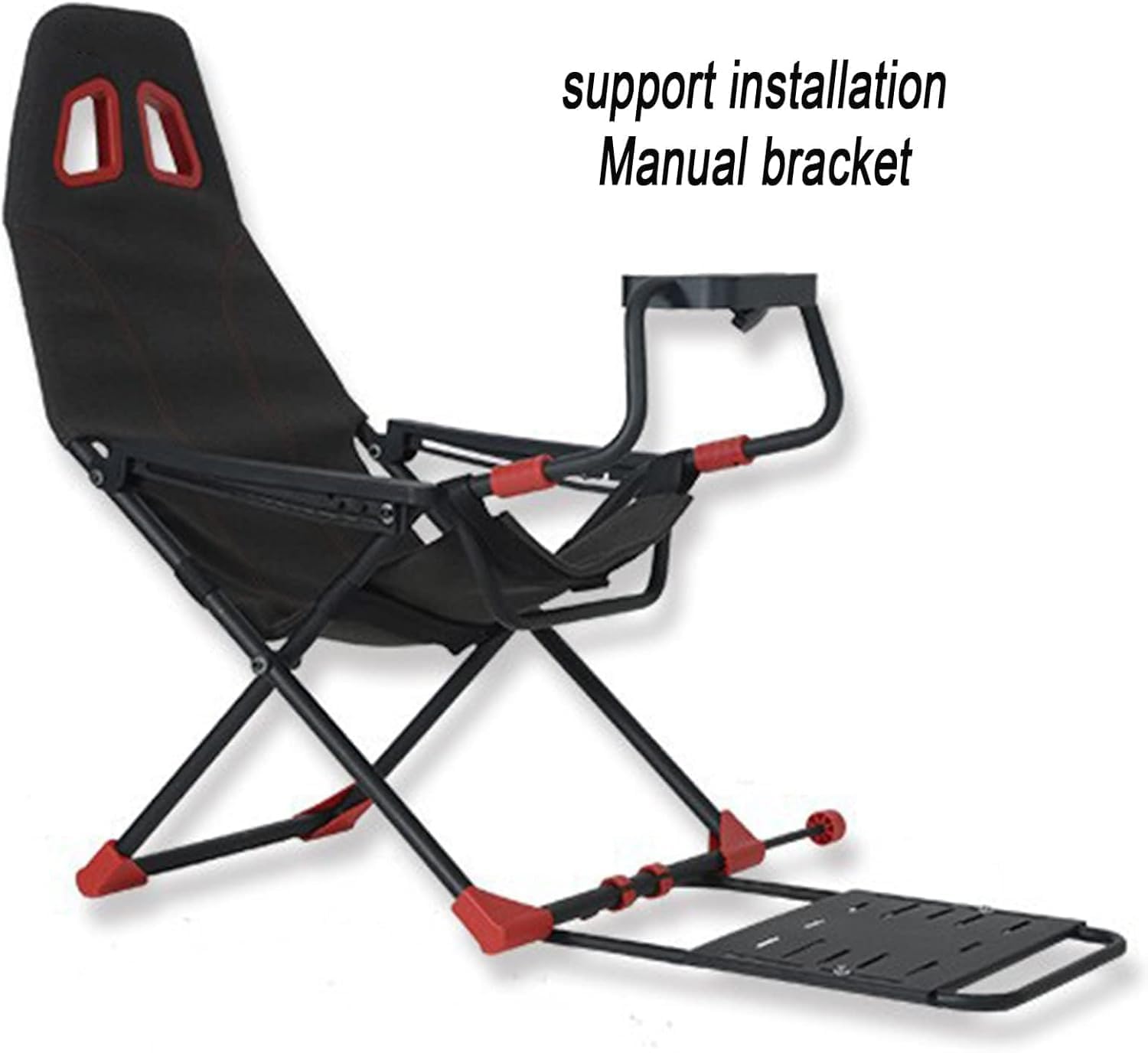 Simulatore di pilotaggio regolabile con sedile ergonomico | Supporto pieghevole per PC e console di gioco