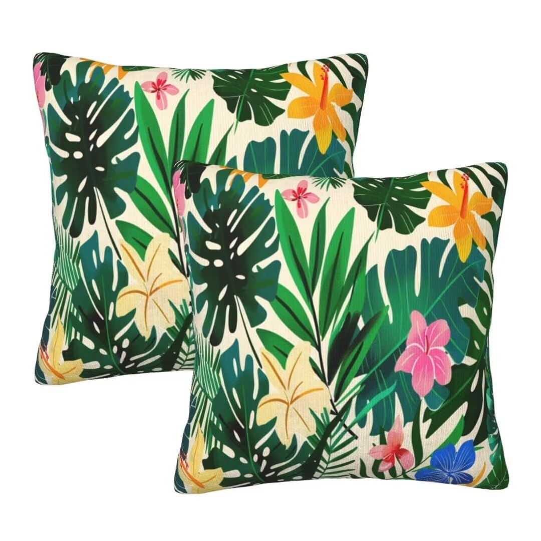 Coussin plantes housse de protection carrée 50x50 cm pour décoration