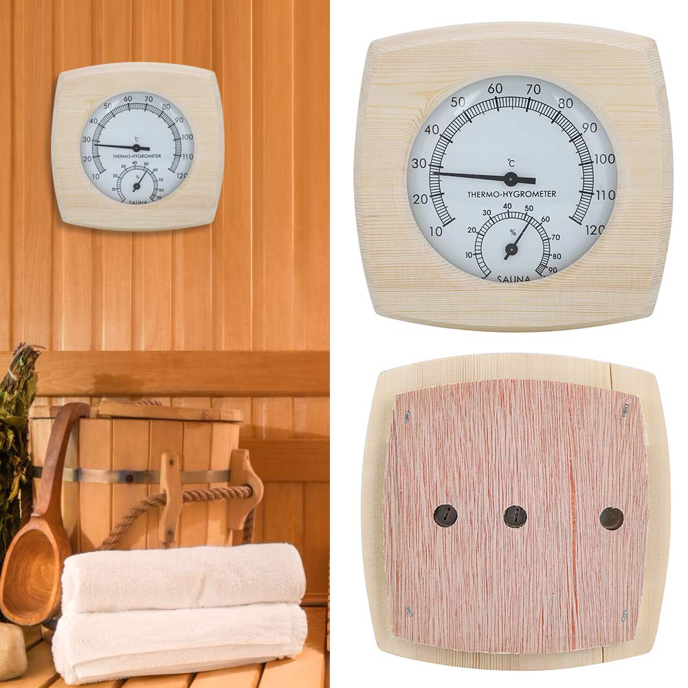 Termómetro de Sauna, Termohigrómetro de Sauna, Higrómetro de Instrumentos para Sauna, Bañera, Baño de Vapor