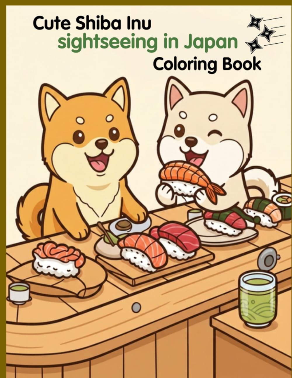 Cute Shiba Inu sightseeing in Japan Coloring Book: Relaxing Japanese Coloring Pages for Adults & Teens & Kids (Cute Shiba Inu in Japan)