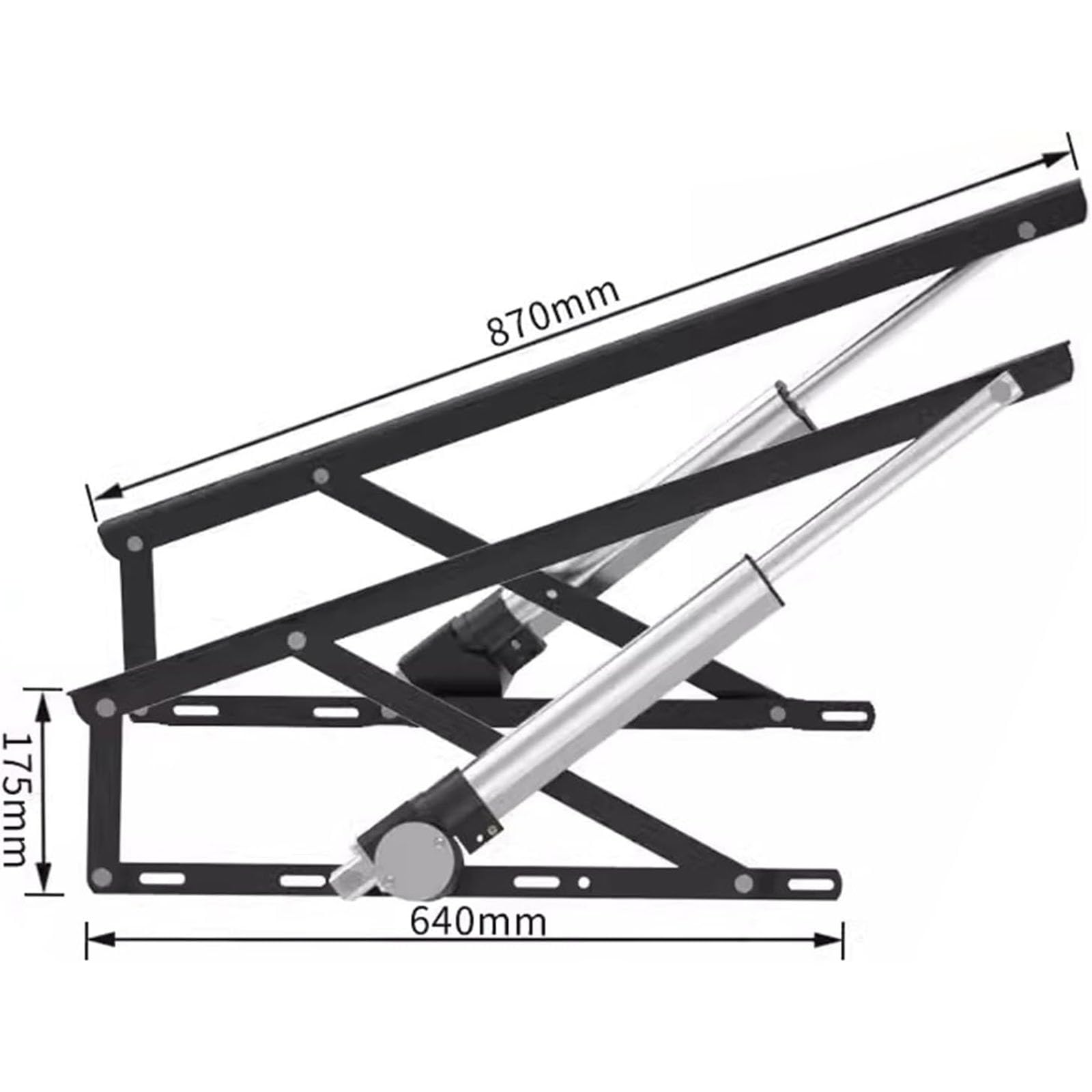 Mecanismo eléctrico de elevación de cama, elevadores de cama resistentes (2 unidades), capacidad de carga de 600 kg, control remoto, barra de elevación plegable para caja de almacenamiento y cama