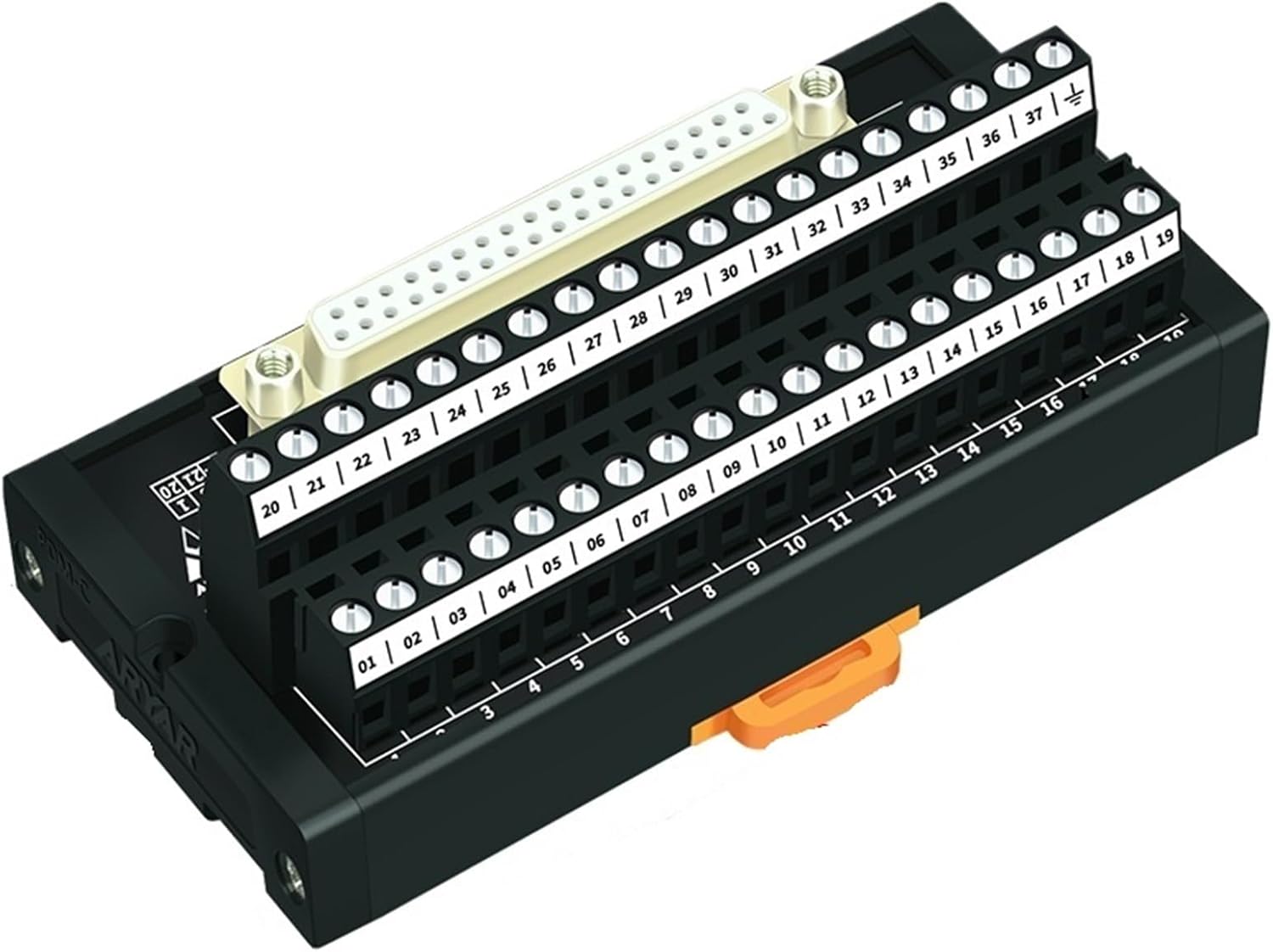 1PCS Dual DB37 D-Sub DIN Rail Mount Lnterface Module RS232 Cable to DB37 Male Or Female Baord DB37 Connector Serial Null Modem Cable