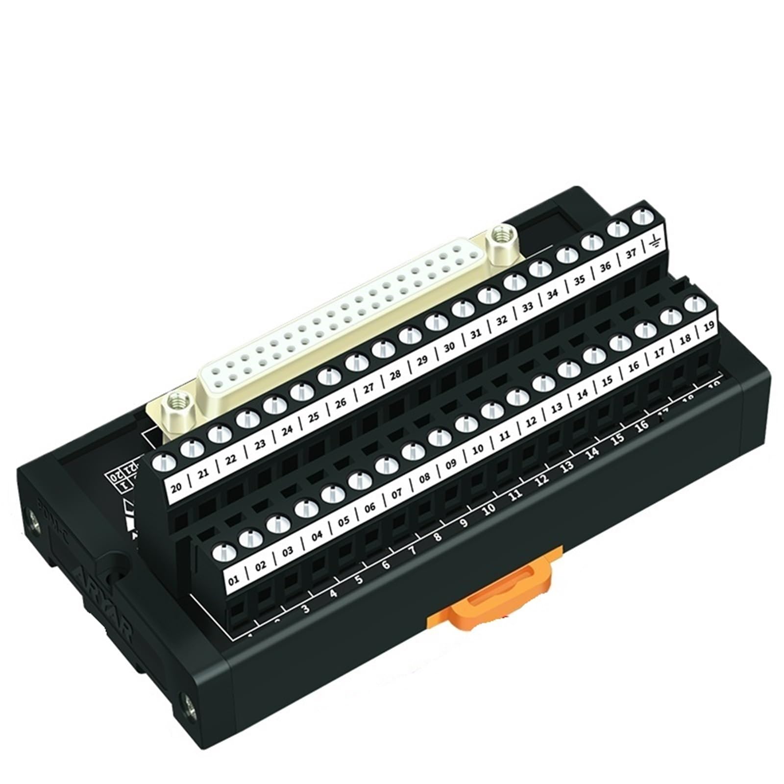Módulo DB37 para carril DIN que simplifica la conexión de cables seriales RS232 2