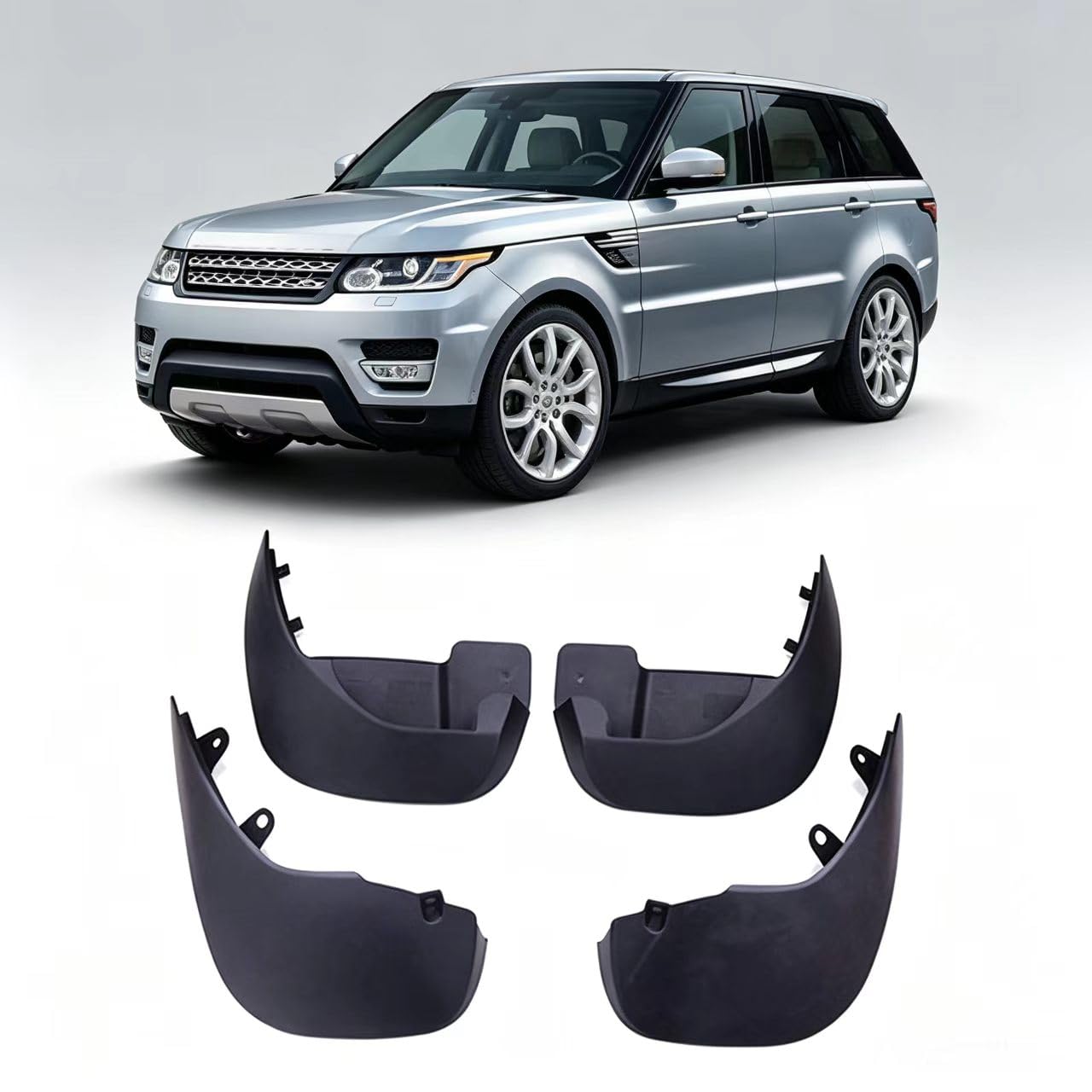 Liufangfc Normal 4Pcs Heavy Duty Rubber Mud Flaps For Range Rover Sport 2014-2019