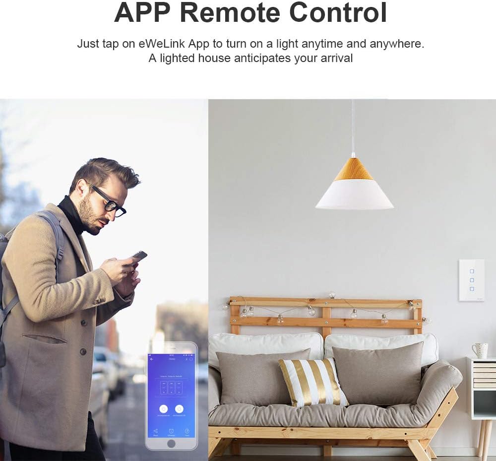 Review Product SONOFF TX T2 Smart Light Switch Wi-Fi Wall Switch, 2.4GHz Wi-Fi Touch Switches,Works with Alexa and Google Home, Fit for US&CA Wall Switches, 1 Gang 1 Way, No Hub Needed (1 Gang) Flash Deals - 80% OFF SONOFF TX T2 Smart Light Switch Wi-Fi Wall Switch, 2.4GHz Wi-Fi Touch Switches,Works with Alexa and Google Home, Fit for US&CA Wall Switches, 1 Gang 1 Way, No Hub Needed (1 Gang)