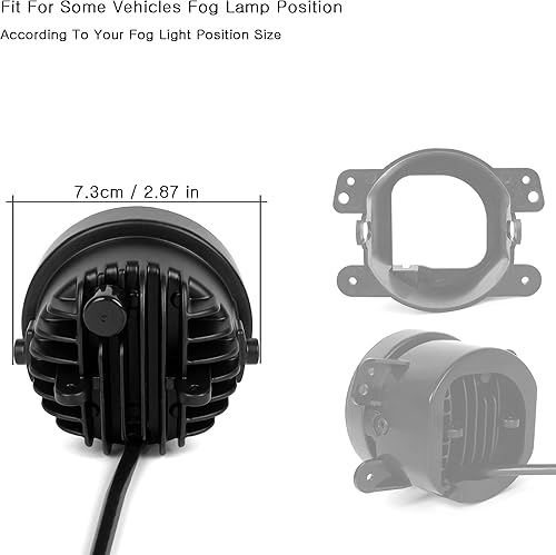 Miniatura 3 de Luces antiniebla LED amarillasámbar, luces antiniebla, luces auxiliares de trabajo, 4 x 4, lámpara de parachoques de conducción automotriz, 4