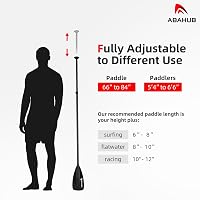 Abahub 4 részes Karbon SUP/Kajak Evező - 2 az 1-ben Állítható Paddleboard Lapát, Könnyű Szénszálas Nyéllel, Kezdőknek és Haladóknak 5