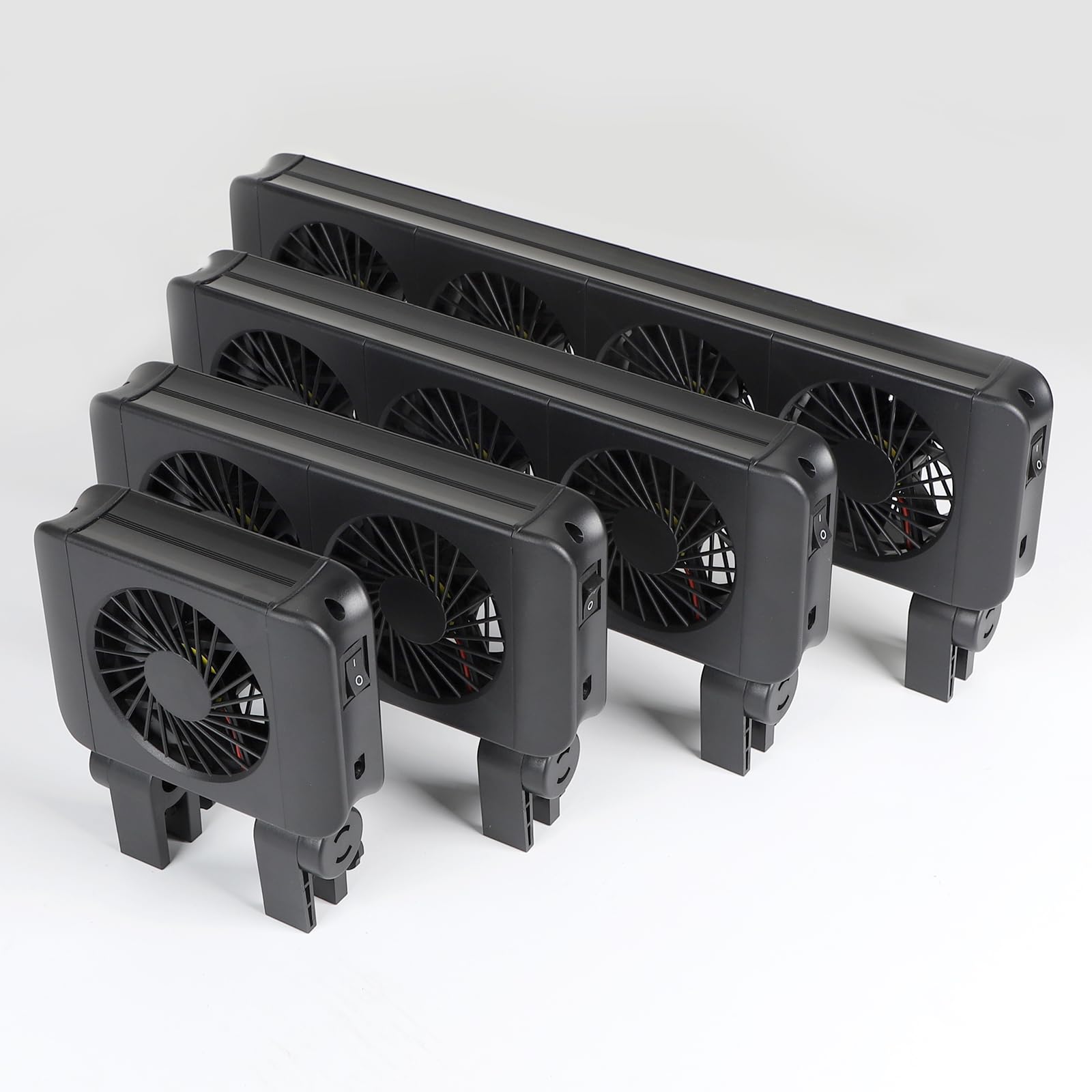efuturetime Ventilador de Acuario, 6W, 5 Velocidades Ajustables, Bajo Ruido, Ventilador de Acuario de Pinza con Temporizador para Acuario de 50cm, 2 Ventilador