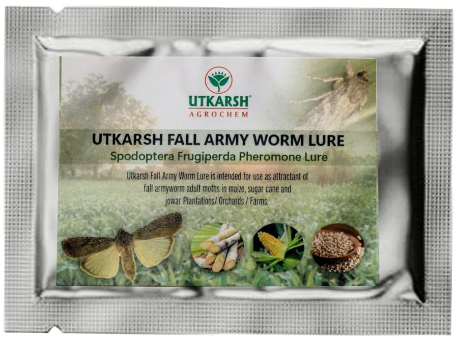 Utkarsh Fall Army Worm FAW Spodoptera Frugiperda Pheromone Lure for Catching Insects/Moth of Fall Army Worm of Maize, Paddy, Sugarcane and Other Crops - 10 Lures