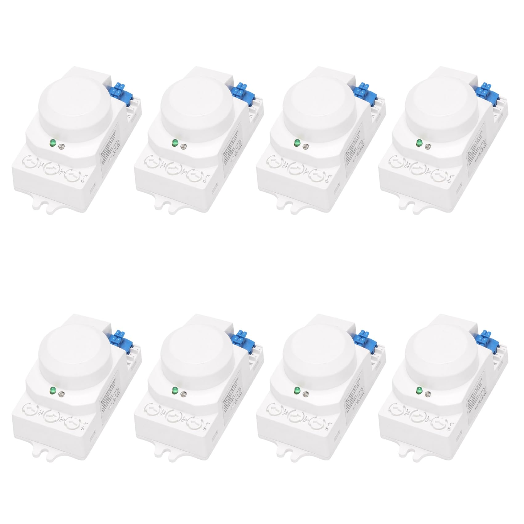 Jnchdghwa White 8X 5.8Ghz Hf System Led Microwave 360 Degree Motion Sensor Light Switch Body Motion Detector