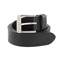 Calvin Klein Uomo Cintura CKJ Belt 4.0 cm Cintura in Pelle, Nero (Black)