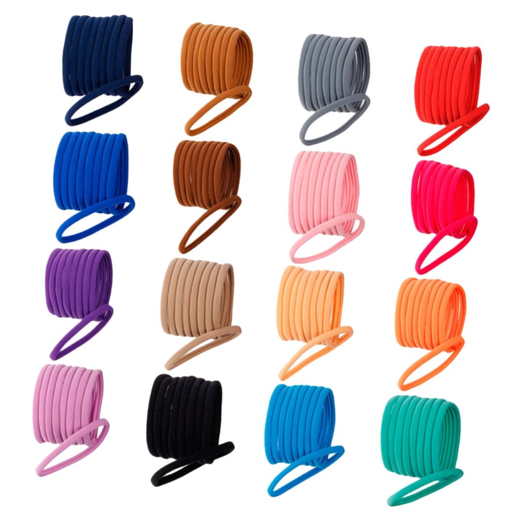 FRCOLOR 108 Piezas banda de pelo de nailon accesorios para bebe banda elástica de nailon cintas banda para el cabello sin costuras elasticidad Accesorios para el cabello venda bebé