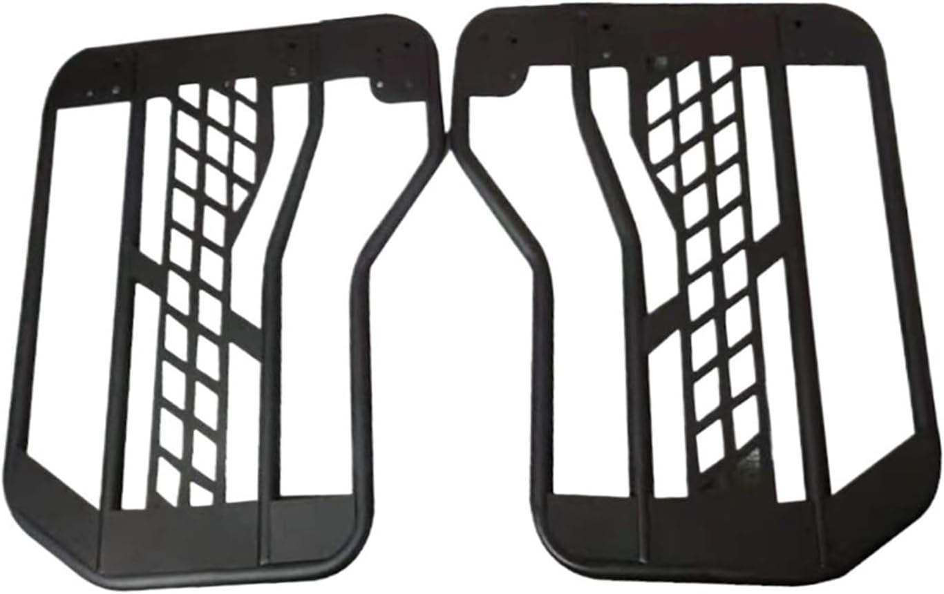 One Set Black Steel Half Tube Doors With Side Mirror Compatible For Jeep Wrangler JL & Gladiator 2018-2022 2 Doors Auto Accessories