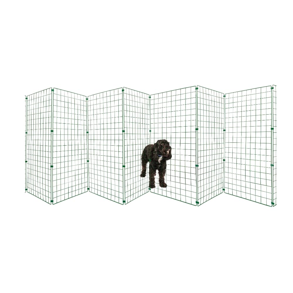 Conka Pets – Outdoor Dog Fence – Wire Garden Barrier for Dogs and Pets – 1M High – 5cm x 5cm Mesh Stops Dogs from Jumping - Portable, Lightweight Foldable - Covers 18 Foot/5.4 Metre Gap