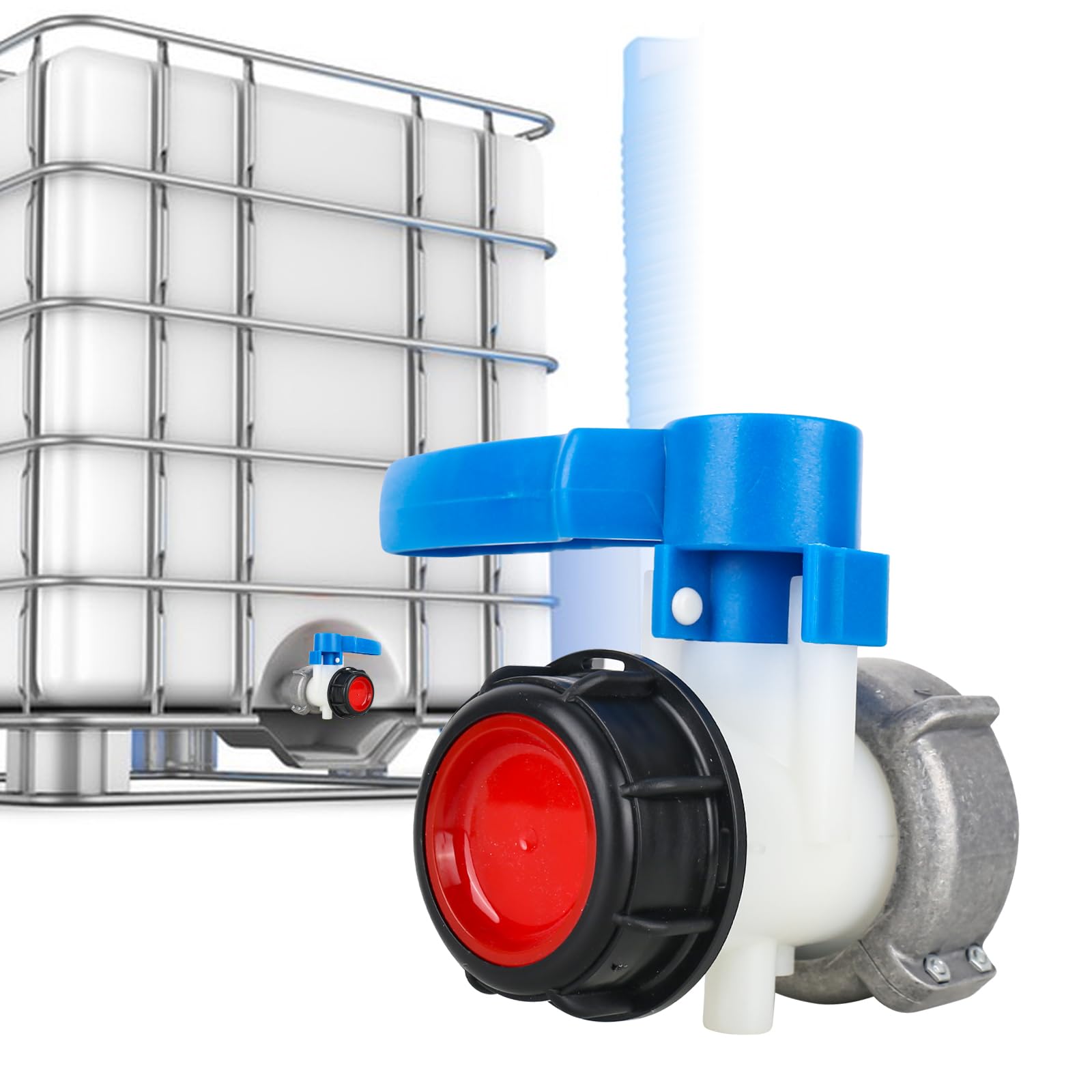Adapter IBC do zaworu kulowego IBC - DN50 - 75 mm - Akcesoria do zbiornika IBC - Zawór spustowy - Zawór zatrzaskowy do pojemnika IBC, zbiornika wody, zbiornika na deszczówkę