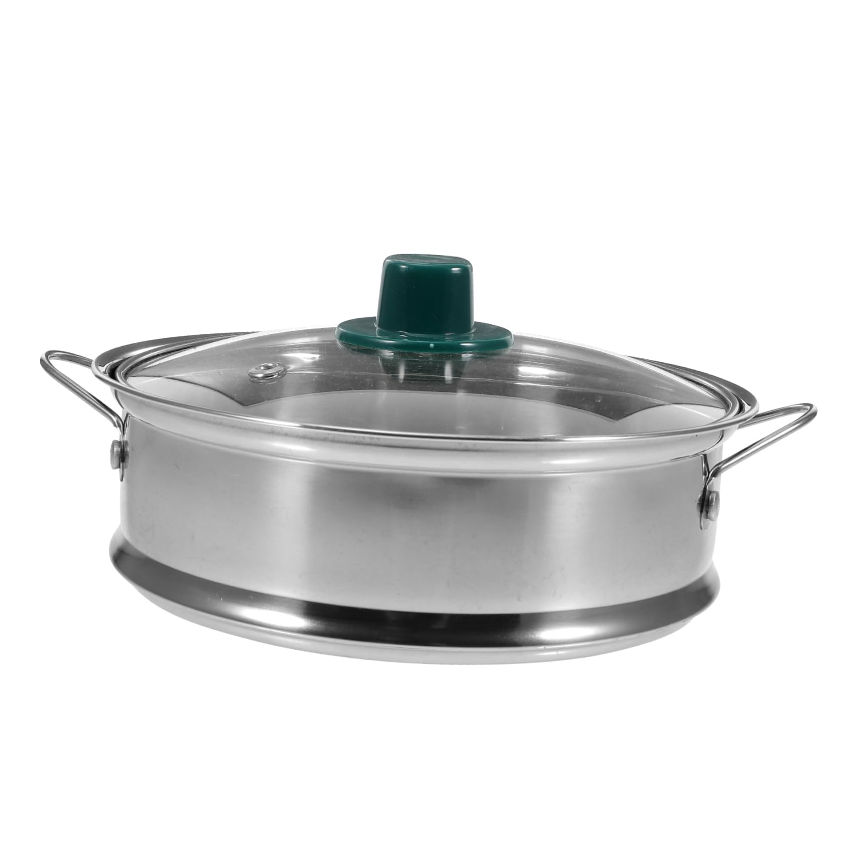 ANSNOWSteamer Steaming Canner Canning Accessory Tray Canned Pasta Cooking Utensils Couscous Pan Round Tray Eholders Metal Trays Wooden Pallets with Cover Stainless Steel