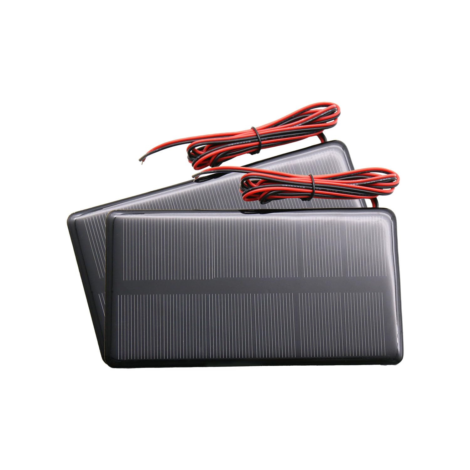2Pcs Mini Solar Panels for Solar Power, 6V 183mA Mini Solar Panel Kit DIY Electric Toy Photovoltaic Cells Solar Epoxy Cell Charger with 1 Meter Wire 4.72"*3.54"(133mm*73mm)