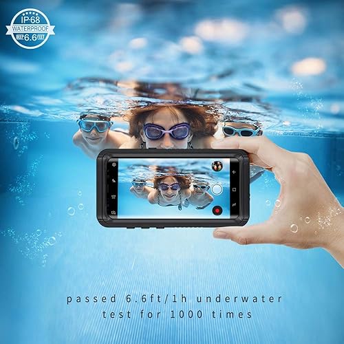 Miniatura 3 de Lanhiem Funda para Samsung Galaxy S8, funda impermeable IP68, a prueba de polvo, a prueba de golpes, con protector de pantalla integrado, cubierta