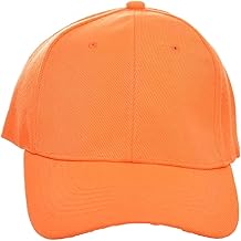 طاقية اكريليك محمولة للحماية من الشمس قابلة للطي وسريعة الجفاف مصنوعة القطن للجنسين لون برتقالي مقاس واحد