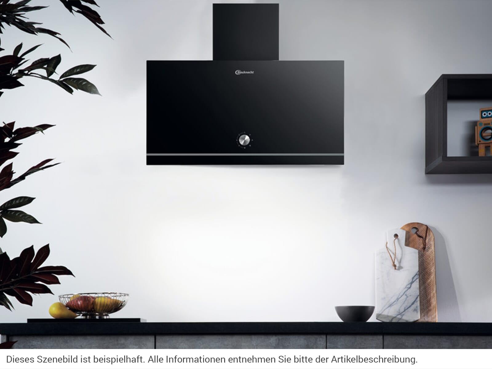 Bauknecht DBHVA 62F LM K Hotte aspirante sans tête / 60 cm/convient pour les modes évacuation et recyclage / 41,1 kWh/LED / 3 niveaux de puissance avec niveau intensif/classe d'efficacité