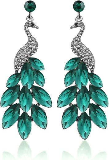 YouBella Jewellery Valentine Collection AAA Swiss Zircon Peacock Earings Fashion Earrings for Girls and Women