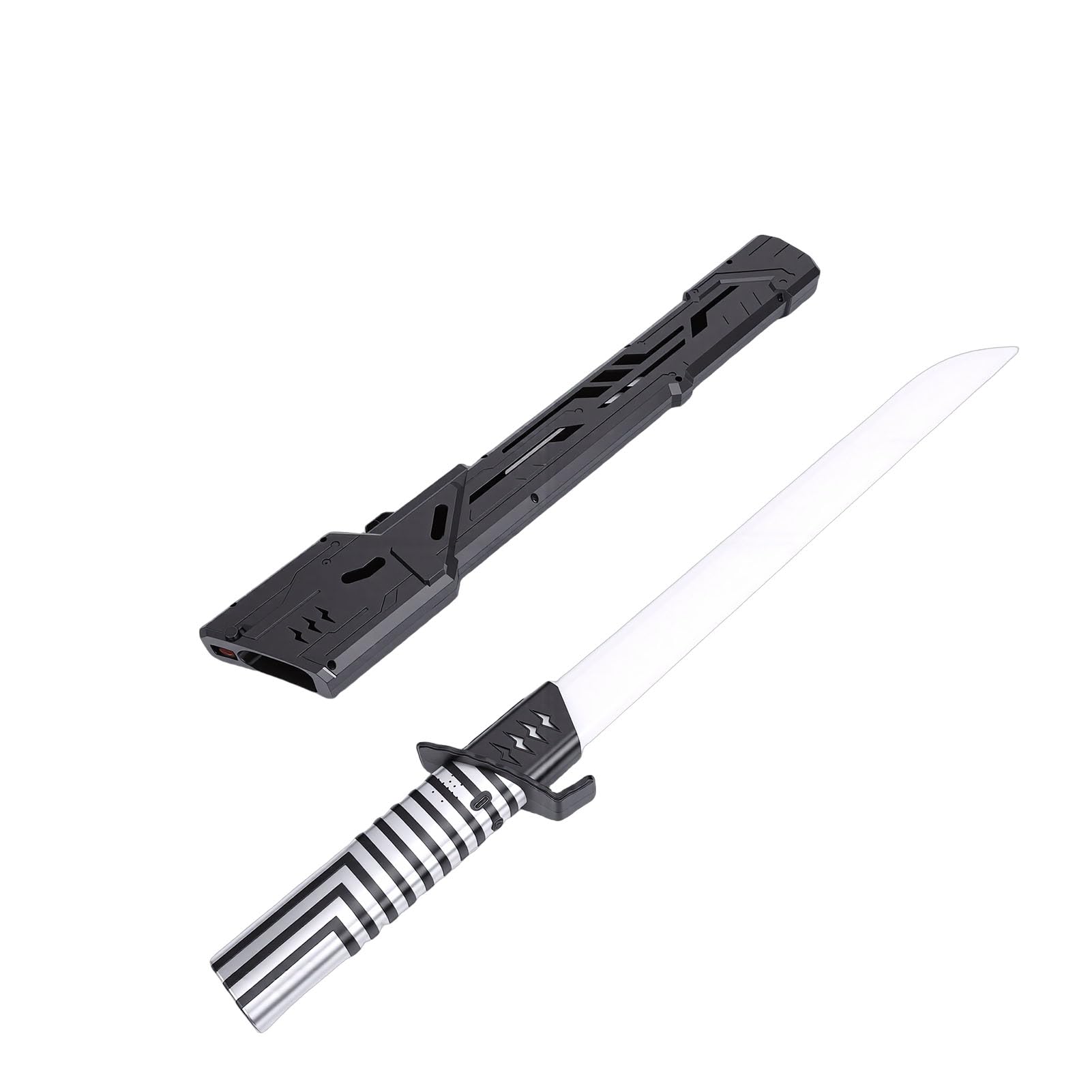 KIMISS Leuchtender Säbel mit Soundeffekten – Buntes LED-Schwertspielzeug für und Erwachsene, Perfekt für Cosplay-Partys und Halloween, 25,98 Zoll Großer Vorgetäuschter Säbel
