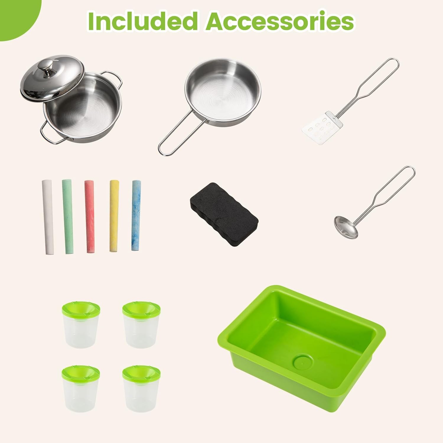 INFANS Mud Kitchen, Outdoor Play Kitchen with Awning Faucet Stoves Cooking Accessories Removable Sink Wooden Kids Kitchen Playset Backyard Garden Toys for Boys Girls Ages 3+