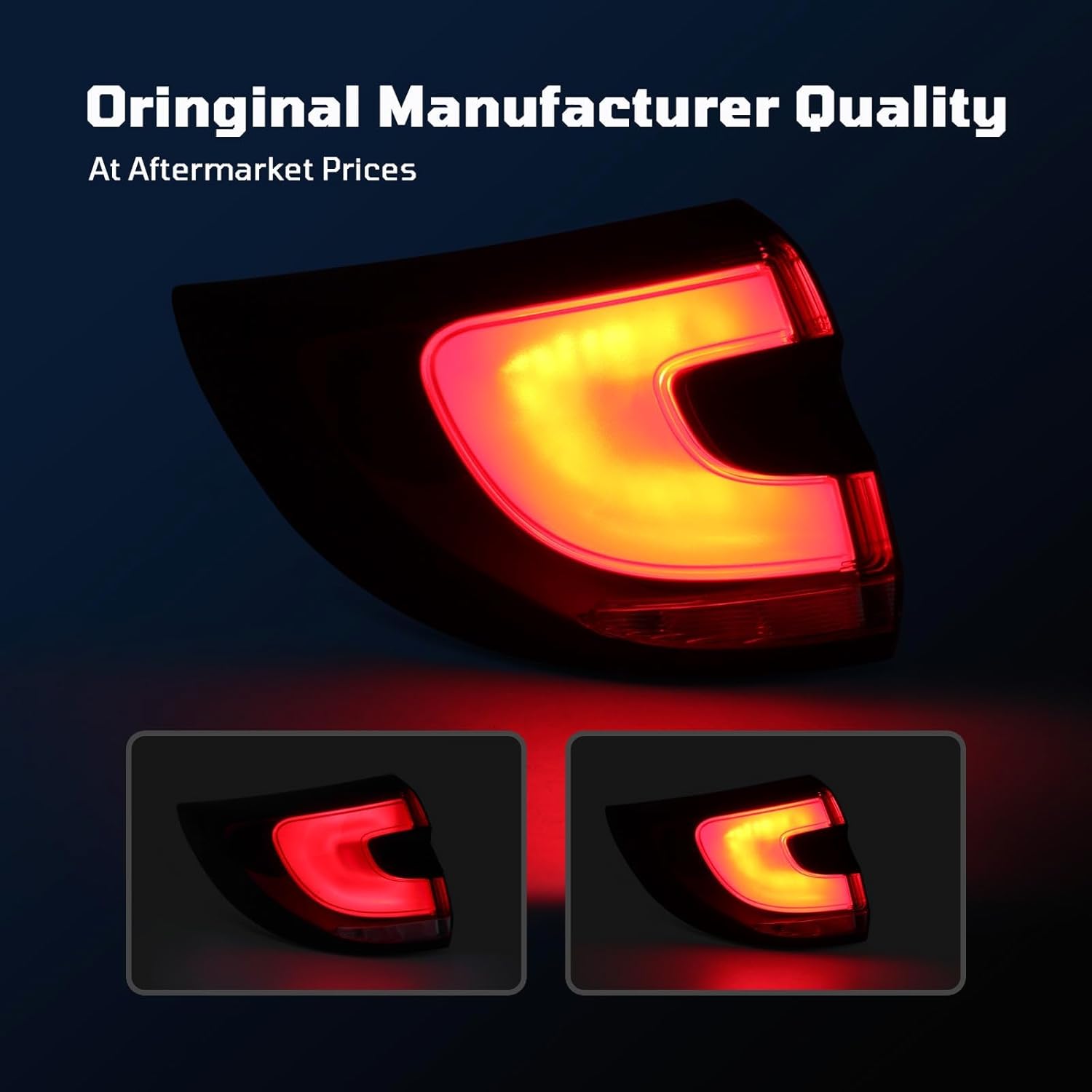 LED Tail Lights Compatible with Chrysler Pacifica 2021-2024 With Sequential Turn Signal Rear Brake Taillights Lamp Assembly ‎Replace CH2804122 68424931AB (Left Driver Side)