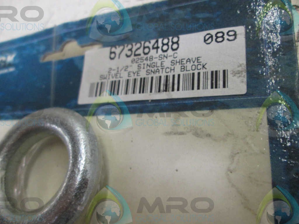 1/4" Cable x 2-1/2" Diameter Swivel Eye Snatch Block: Industrial & Scientific