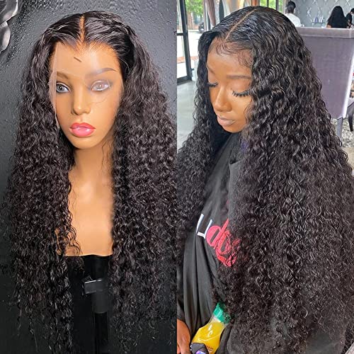 Healthair 34Inch 360 Lace Front Wigs Human Hair Pre Plucked Hd Transparent Deep Wave Lace Front Wigs Human Hair 150% Density Wet And Wavy Human Hair Wigs For Black Women Can Make Ponytail And Updo (34Inch) #TOP2