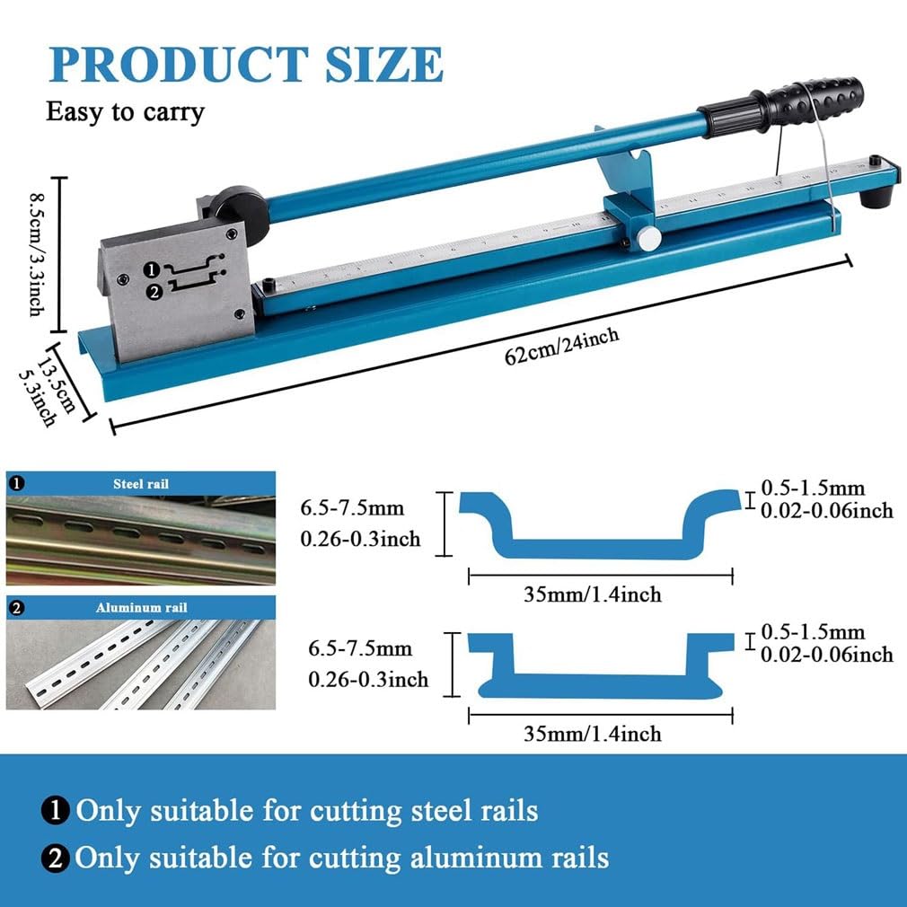 Amazon | ダブル溝レールカッター、Dinレールカッター、50CM定規付き