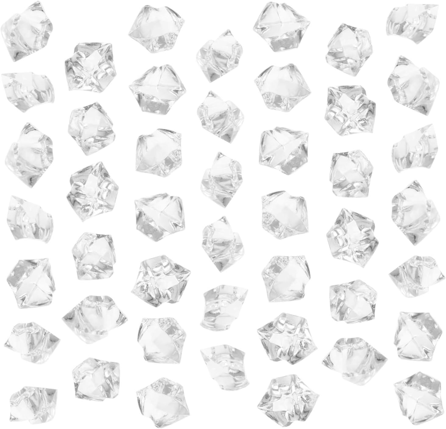 MAGICLULU 600pcs Crystal Stone Fake Ice Cubes Acrylic Ice Balls Mold for Vase and Fish Tank