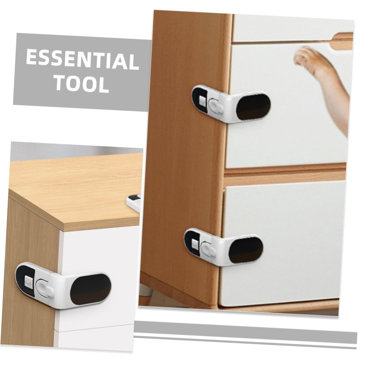 Toyvian 20pezzi Serrature Di Sicurezza Per Chiusure Antipizzicamento Per Cassetti e Frigorifero Sicurezza Per Infanti Casa Facile Installazione Materiale Durevole