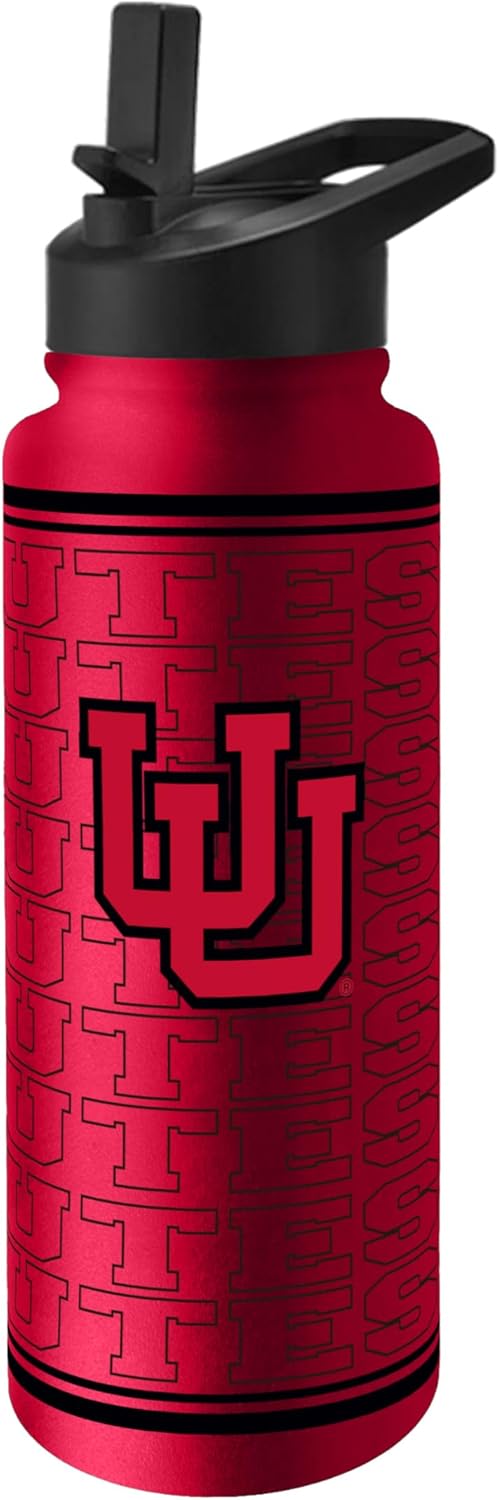 Logo Brands NCAA 34 oz Travel Quencher Bottle — Team Color | Stainless Steel | Double Wall | Echo Design