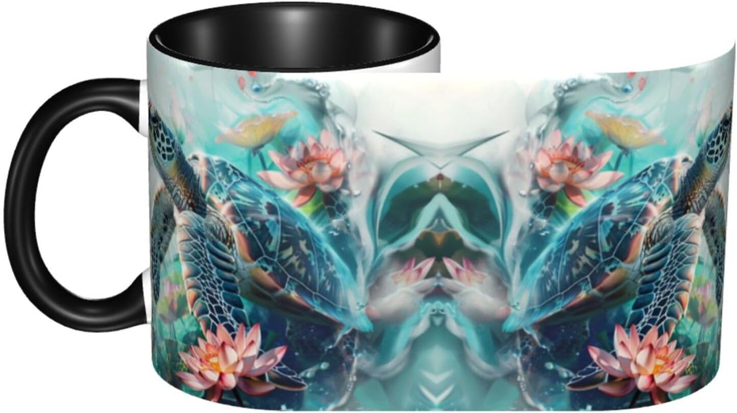 Sea Turtle Coffee Mug 11 OZ Cute Tea Cup Funny Coffee Cups for Women Microwave Safe - Image 4