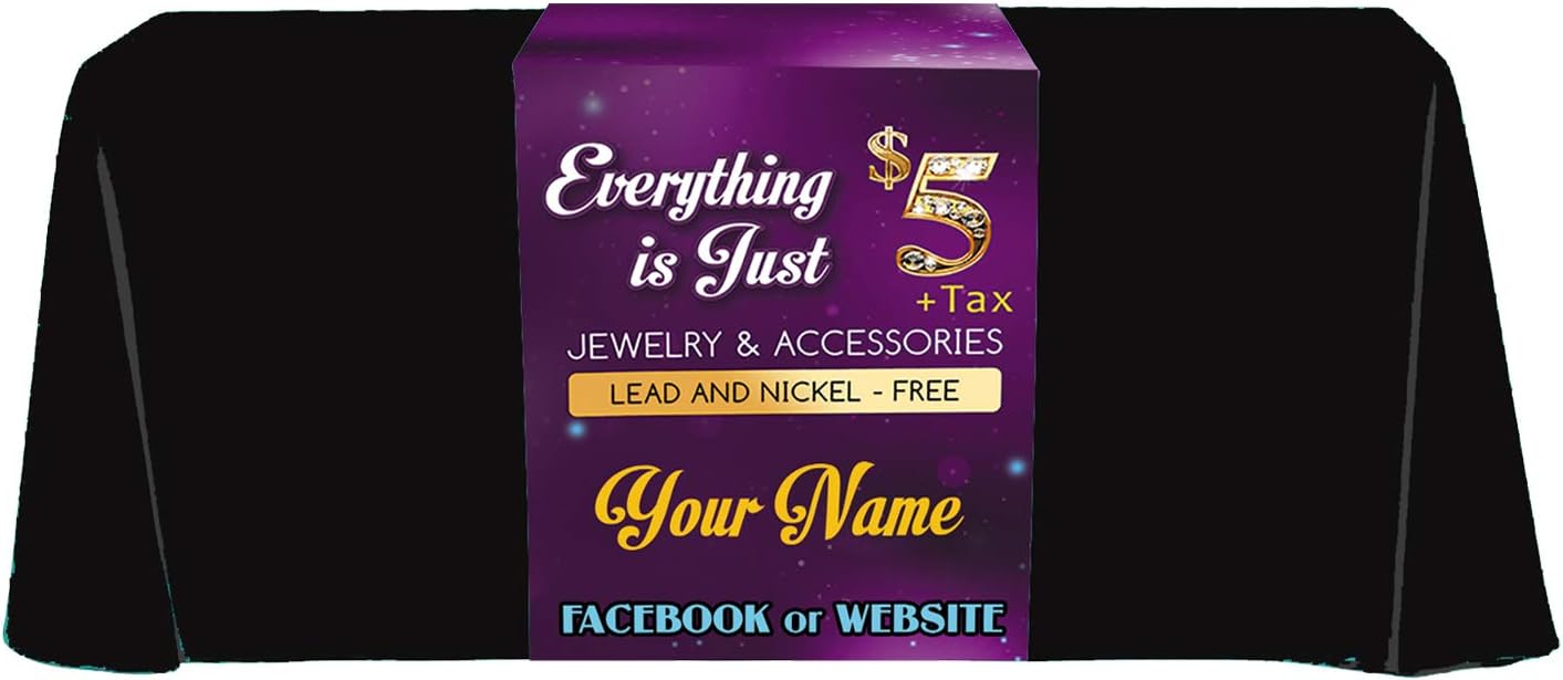 Customize Jewelry Table Runner 24"x72" Purple Sparkle Background Jewels Accessories Consultant