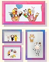 Vista 9 de 22 piezas de juguetes de marionetas de dedo de animales de peluche, mini figuras de peluche surtido para niños, juego de marionetas de dedos suaves