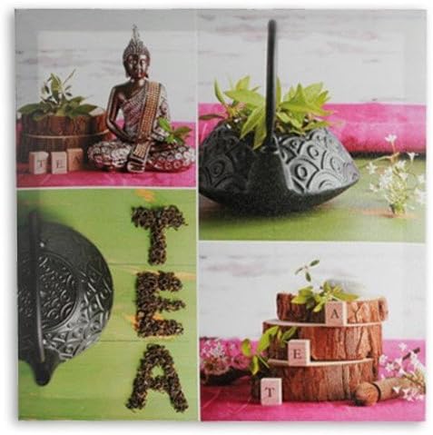 Tableau Bouddha Tea Lin 50 x 50 cm - Rose