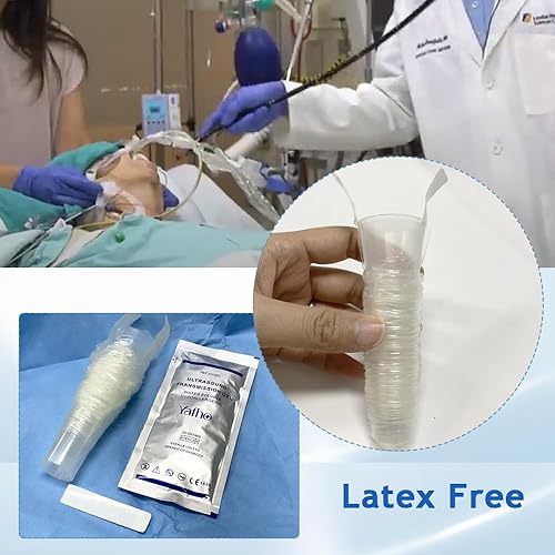 Miniatura 3 de Cubiertas para sondas transesofágicas, desechables, para ecocardiografía transesofágica, estéril, sin látex (10 piezas)