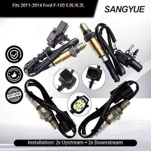 Miniatura 2 de 4 sensores de oxígeno 1 y 2 para Ford F-150 2011 2012 2013 2014 5.0L/6.2L Upstream + Downstream